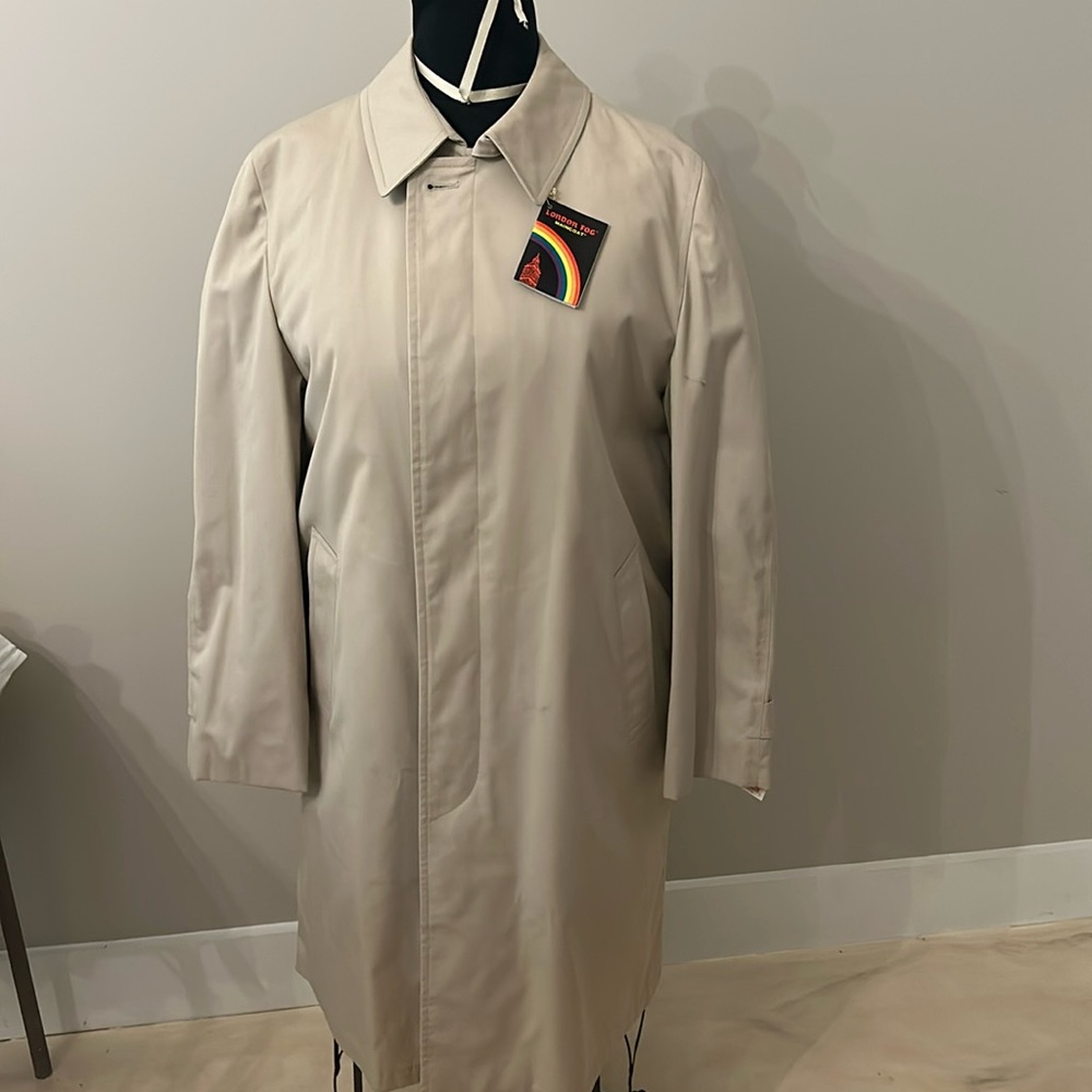 Vintage London Fog Trench Coat Fur Lined Made in USA